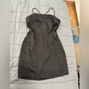 Topshop satin black mini dress